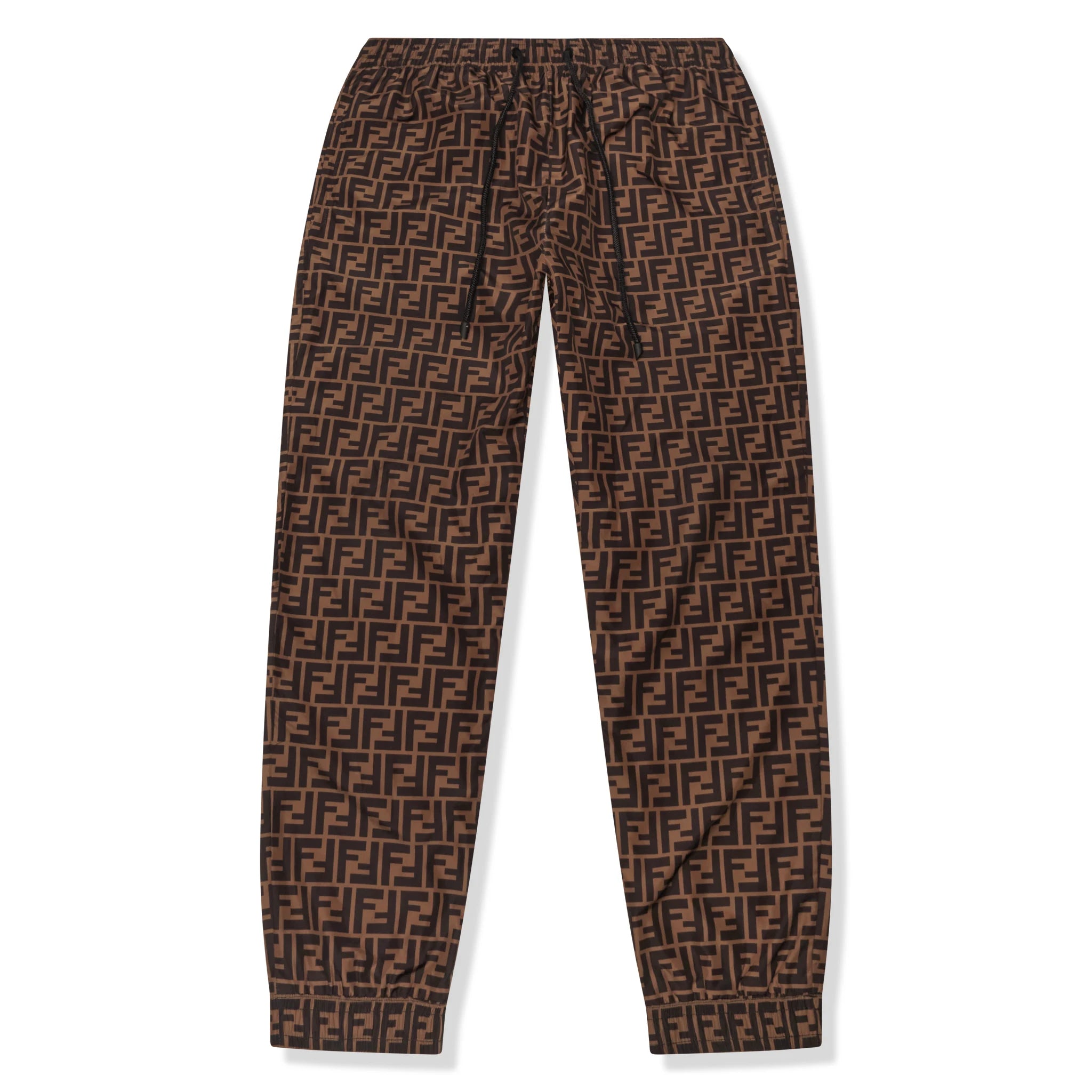 Preloved - Fendi FF Logo Brown Nylon Track Pants